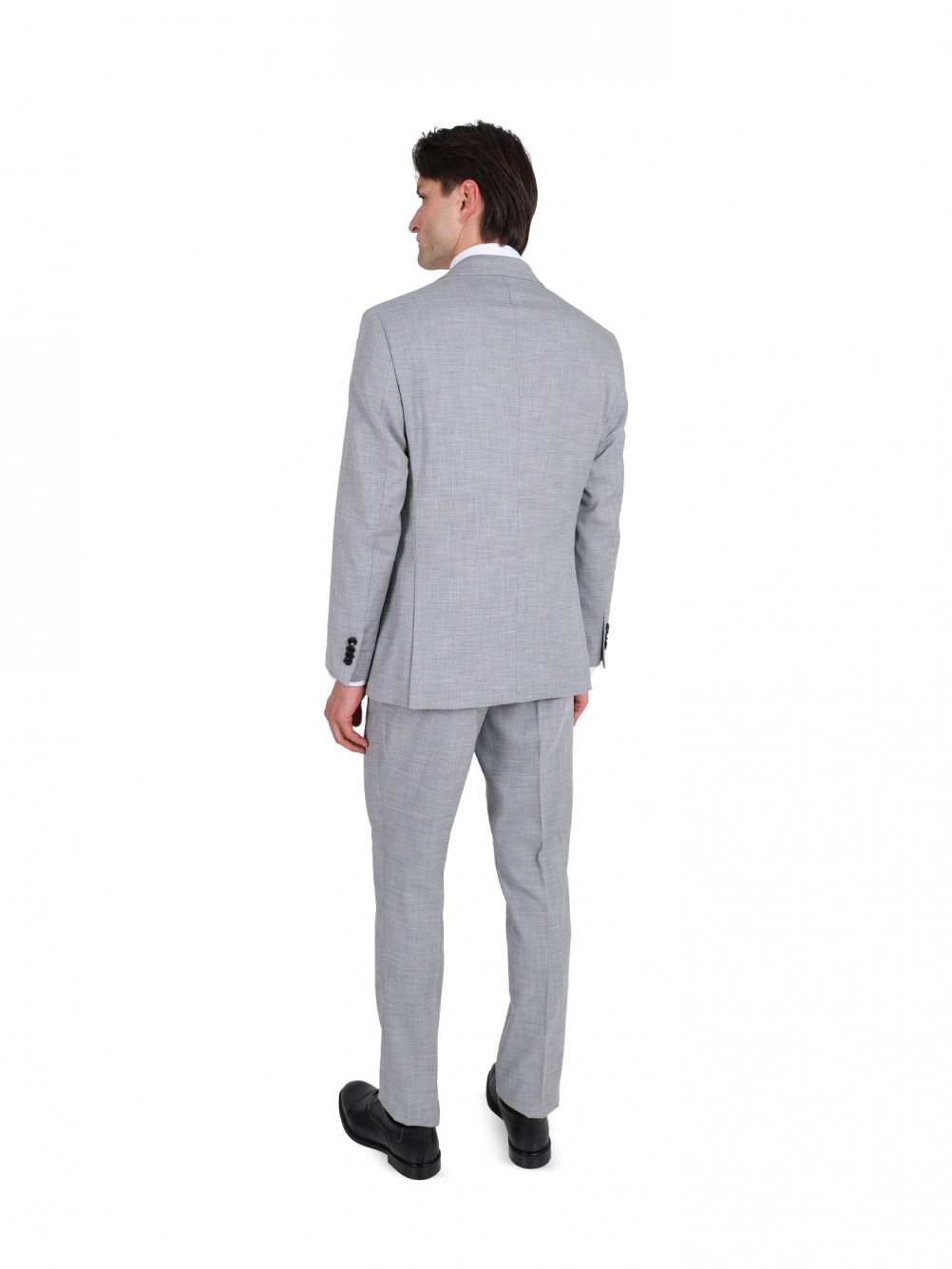 Fato liso slim fit com colete