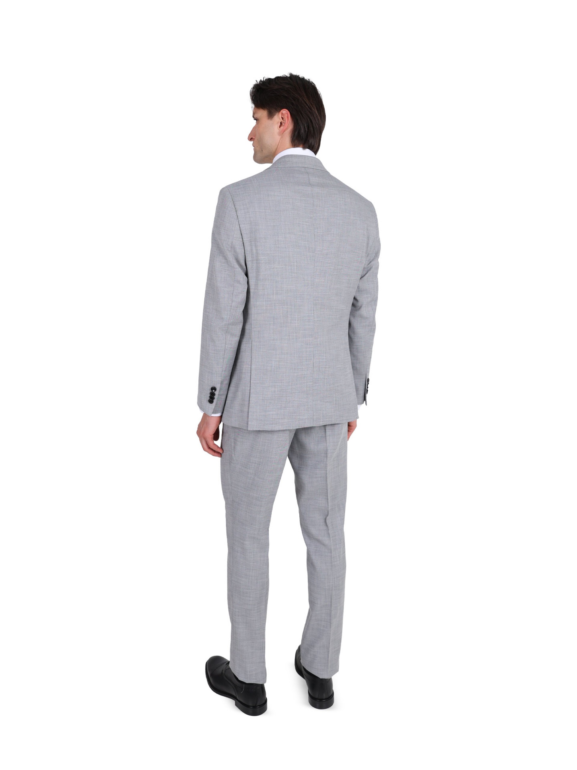 Fato liso slim fit com colete