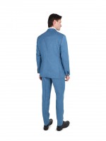 Fato liso slim fit com colete