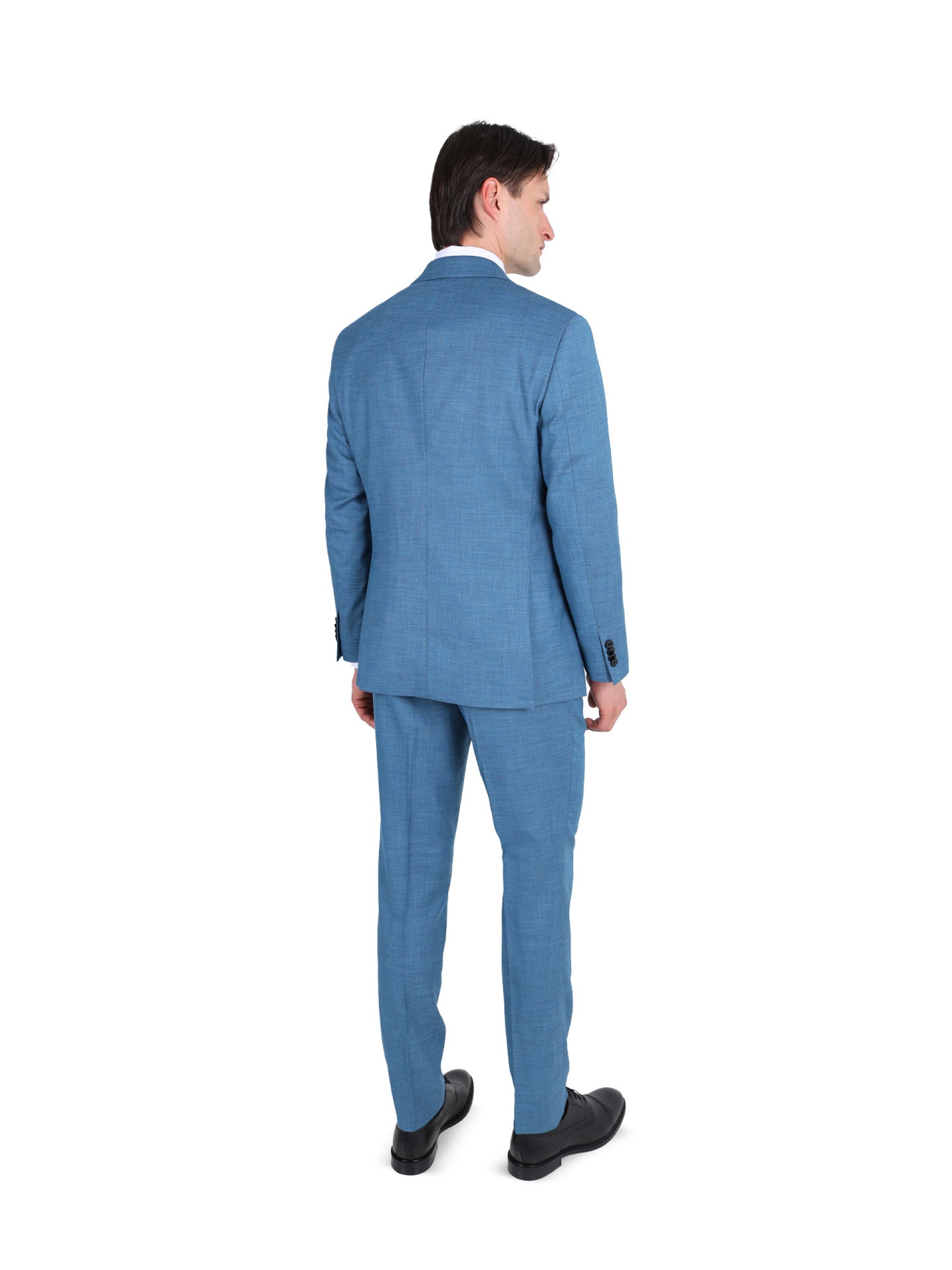 Fato liso slim fit com colete