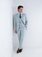 Fato liso slim fit com colete Fato liso slim fit com colete