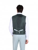 Fato liso slim fit com colete Fato liso slim fit com colete