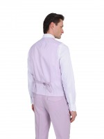 Fato liso slim fit com colete