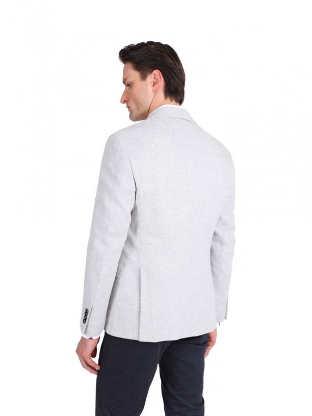 Blazer de linho e algodo