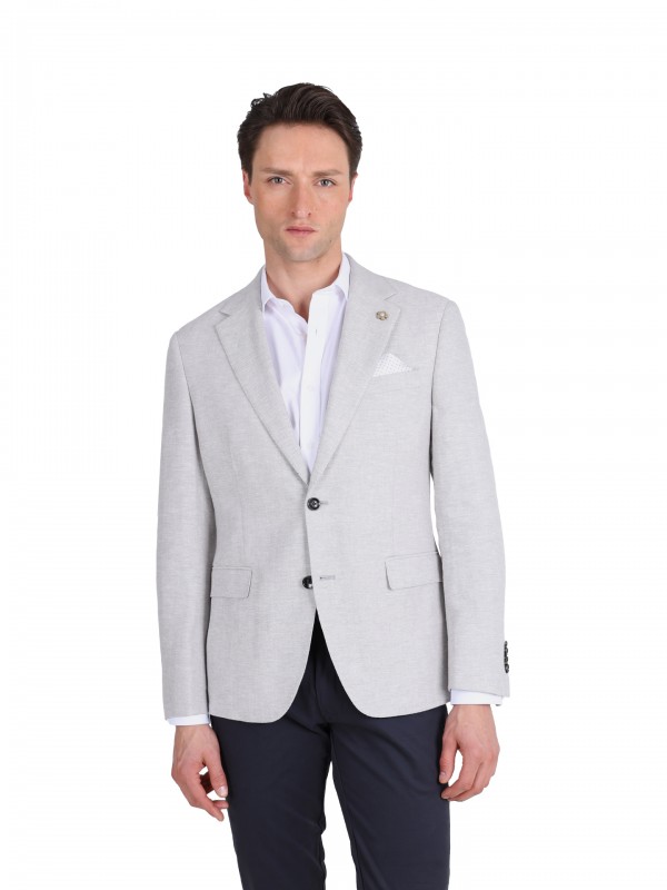 Linen and cotton blazer