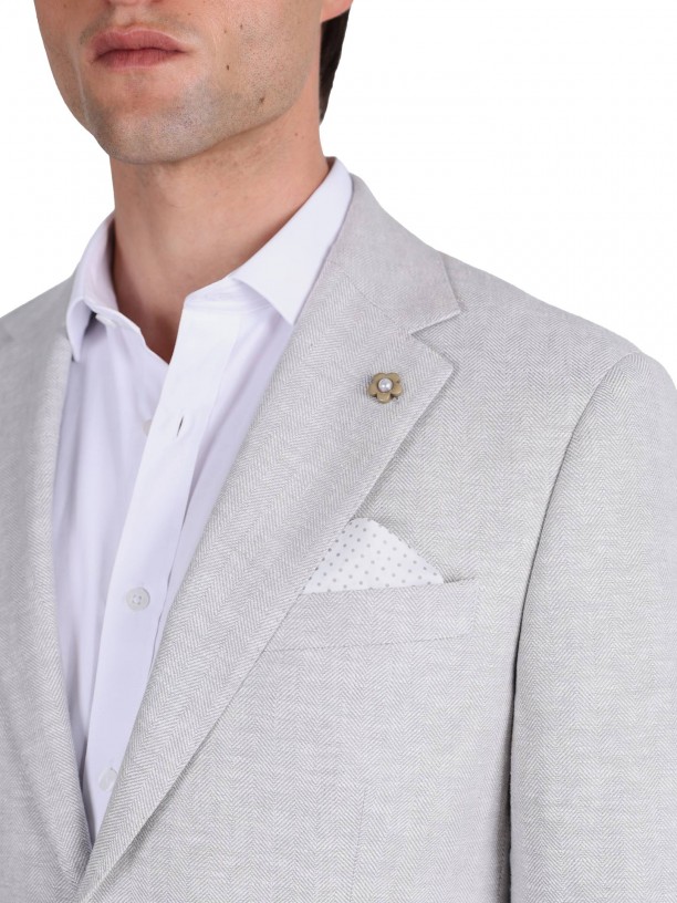 Blazer de linho e algodo