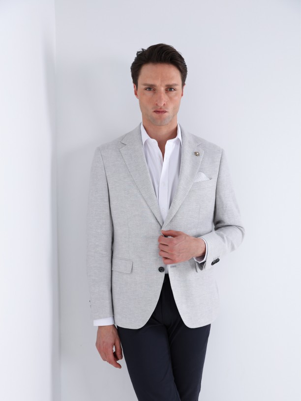Blazer de linho e algodo