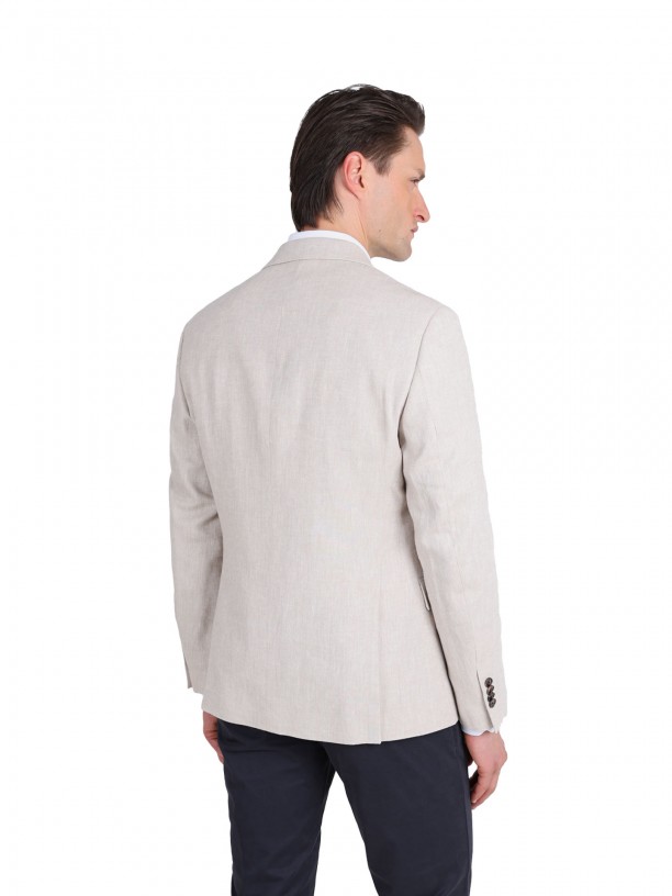 Linen and cotton blazer