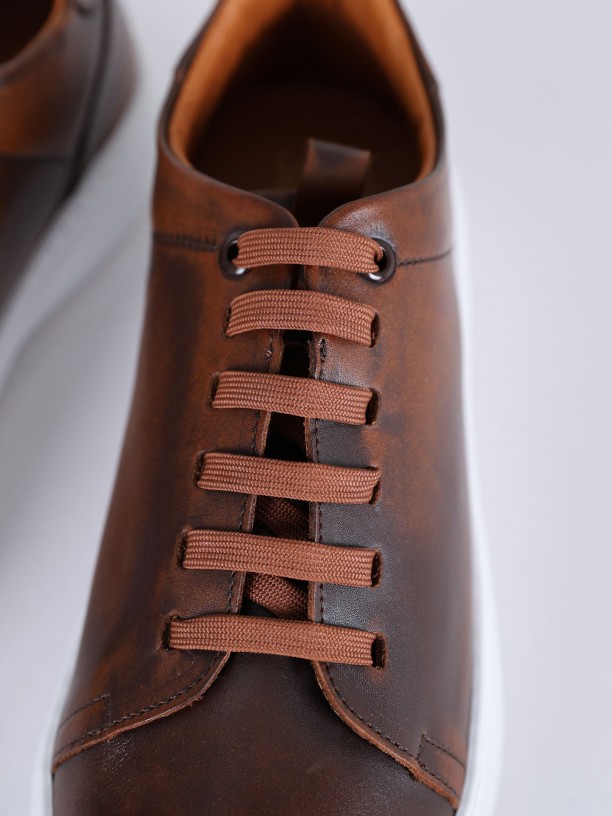 Polished leather sneakers Polished leather sneakers