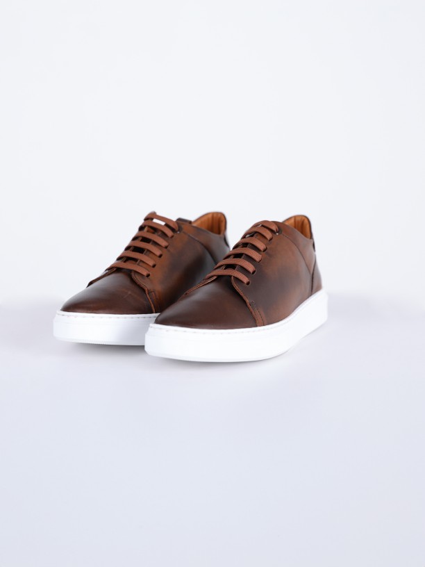 Polished leather sneakers Polished leather sneakers