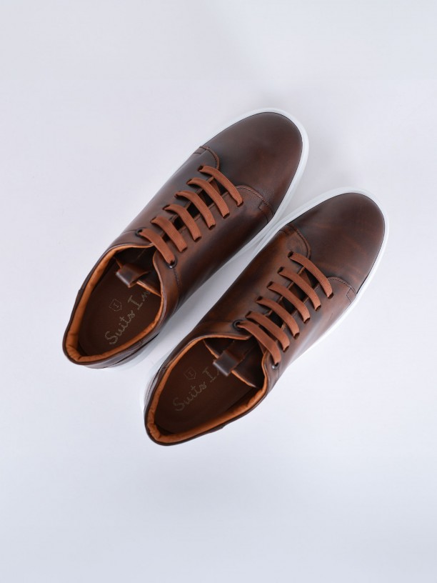 Polished leather sneakers Polished leather sneakers
