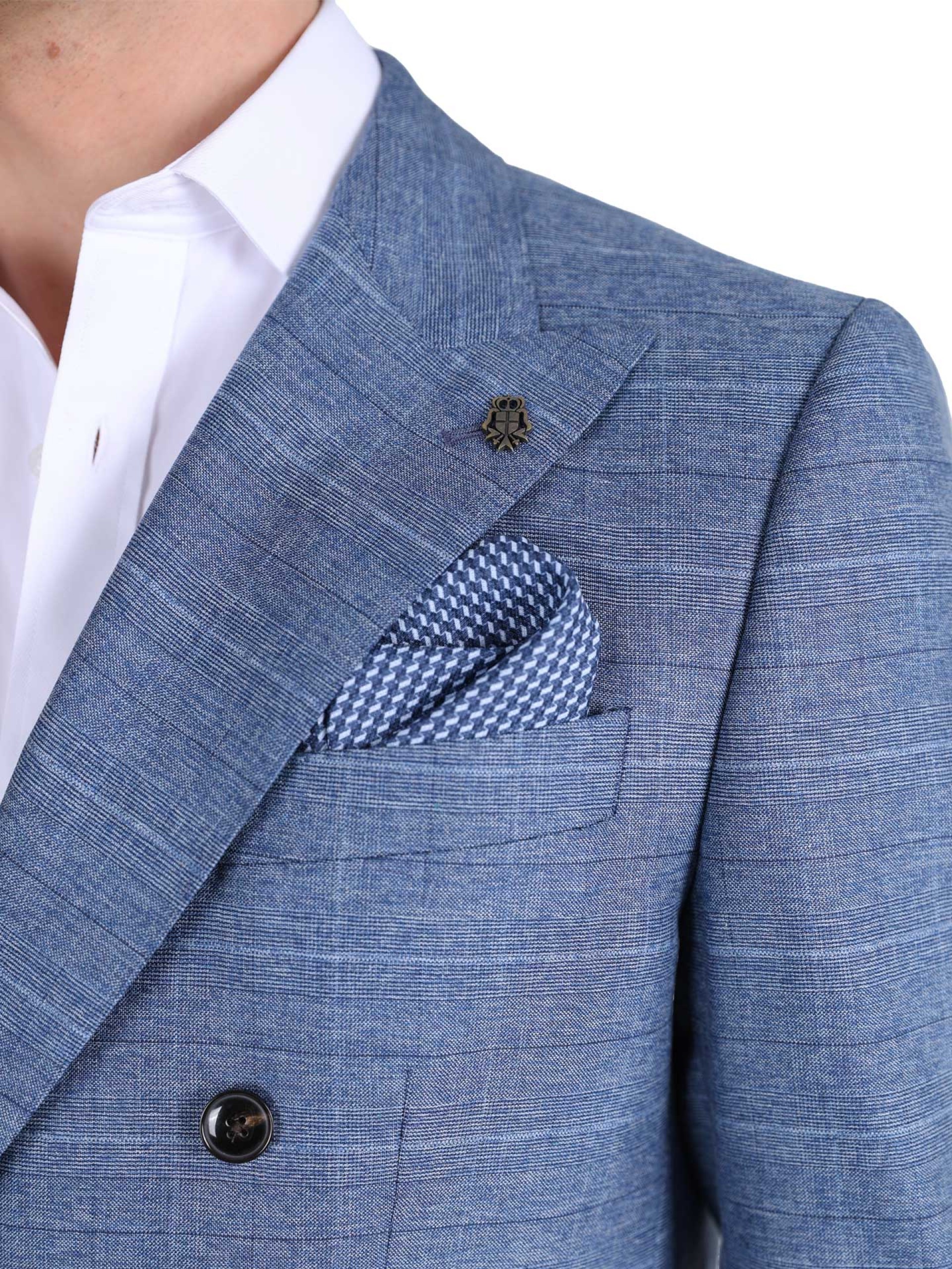 Double-breasted wool, cotton