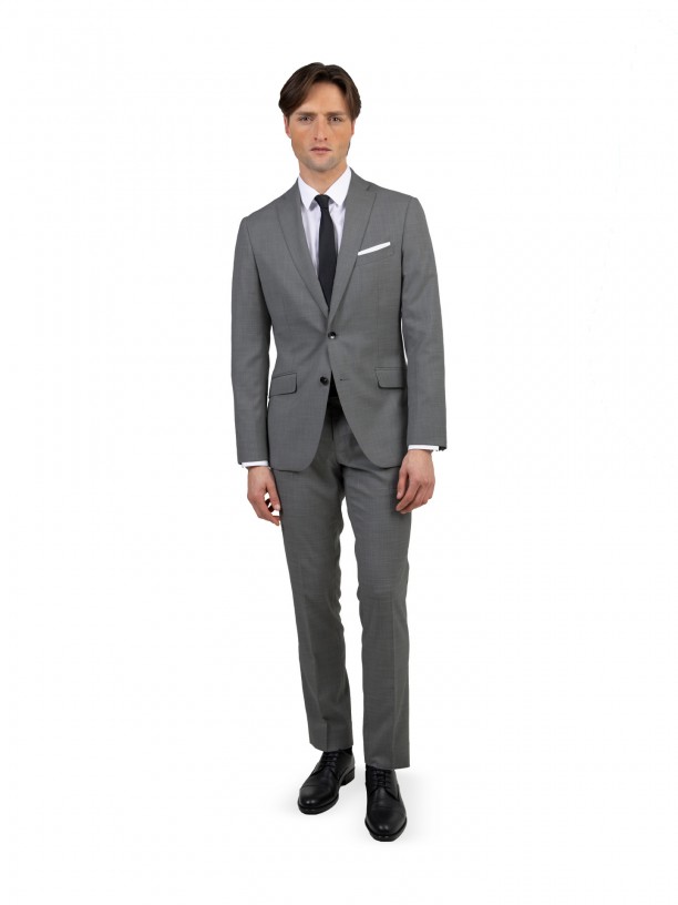Fato de micro padrão slim fit Fato de micro padrão slim fit