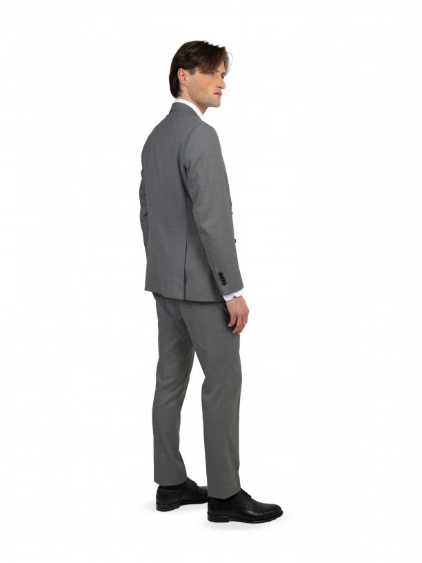 Fato de micro padrão slim fit Fato de micro padrão slim fit