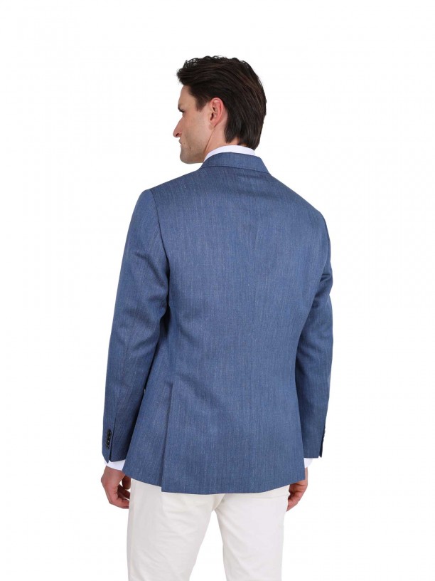 Blazer de l, seda e linho