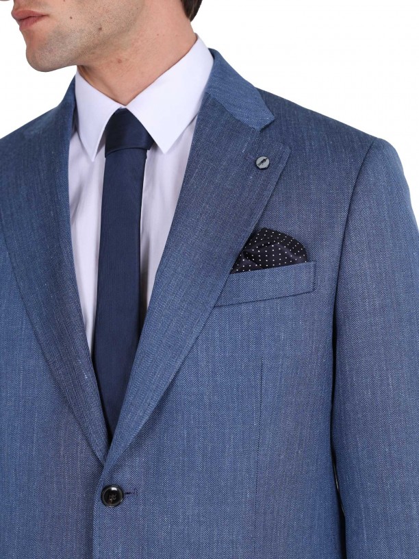 Blazer de l, seda e linho