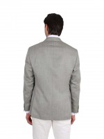 Blazer de lana, seda y lino