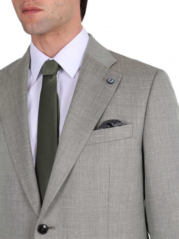 Blazer de l, seda e linho