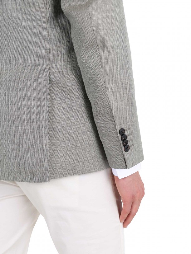 Blazer de l, seda e linho