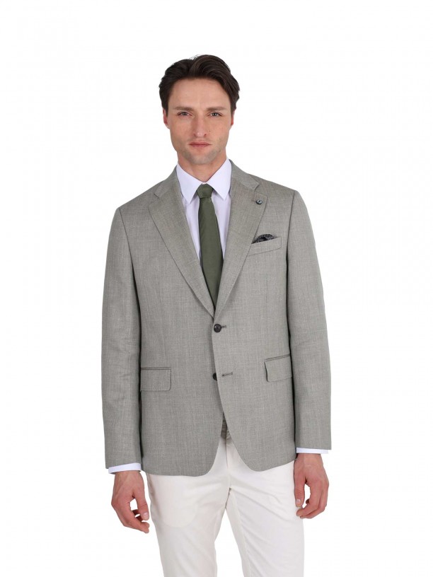 Blazer de l, seda e linho