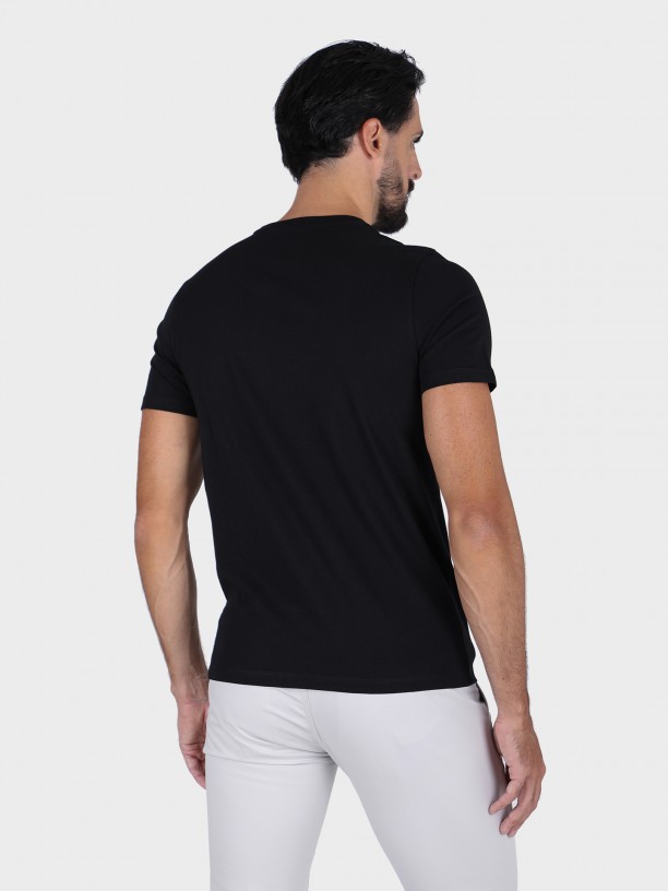 T-shirt lisa algodo gola redonda