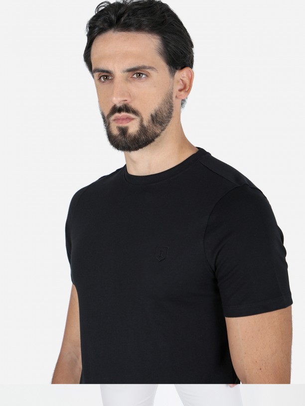 T-shirt lisa algodo gola redonda
