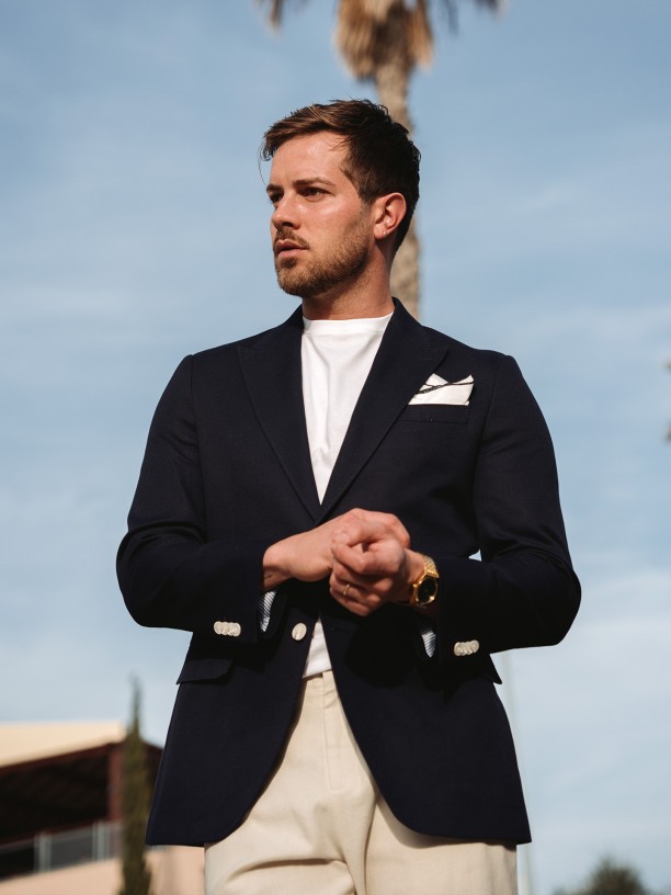 Structured blazer 100% cotton