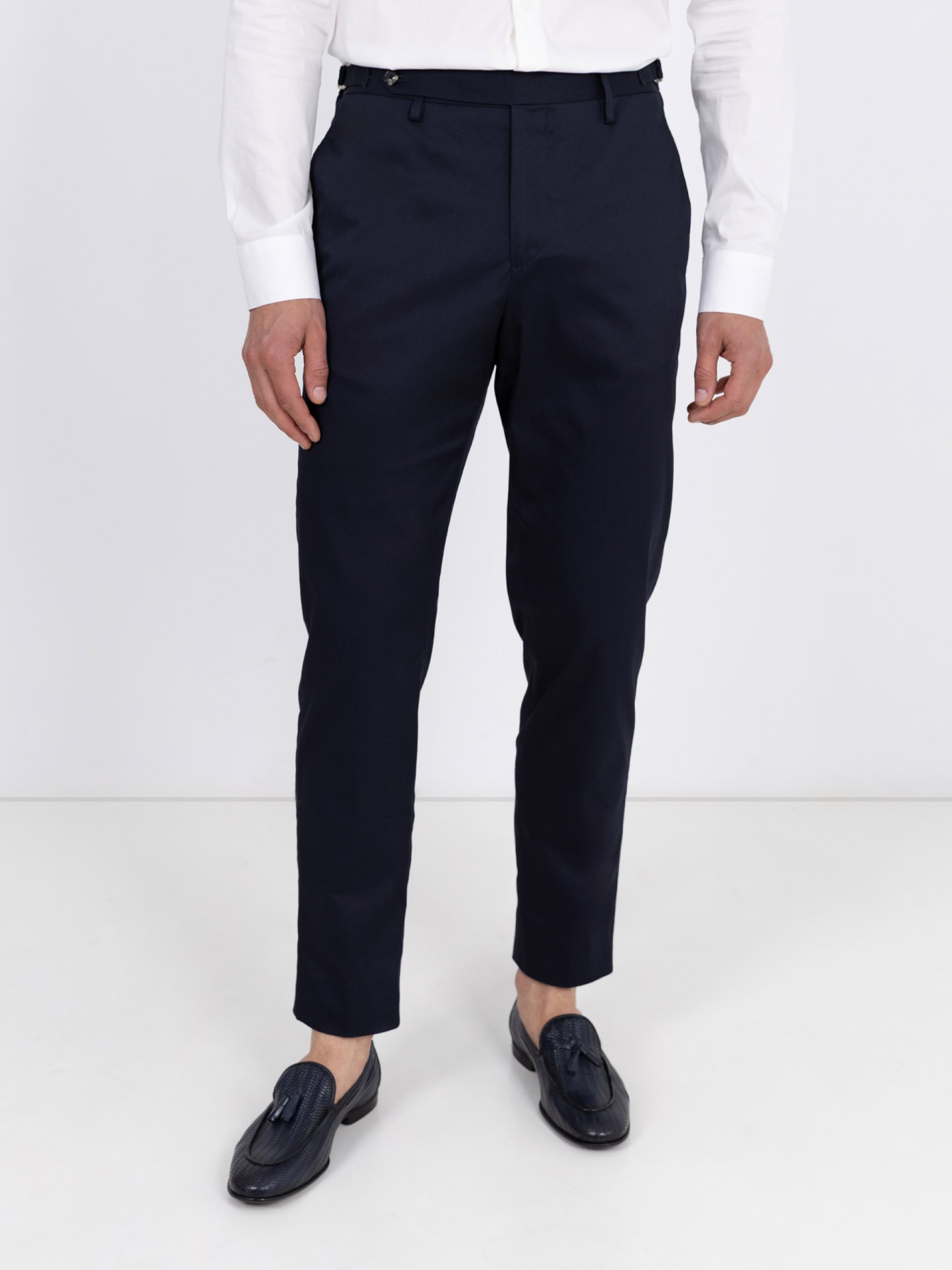 Pantalones de corte regular en mezcla de algodón