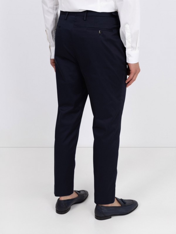 Pantalones de corte regular en mezcla de algodón Pantalones de corte regular en mezcla de algodón