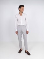 Pantalones de corte regular en mezcla de algodón Pantalones de corte regular en mezcla de algodón