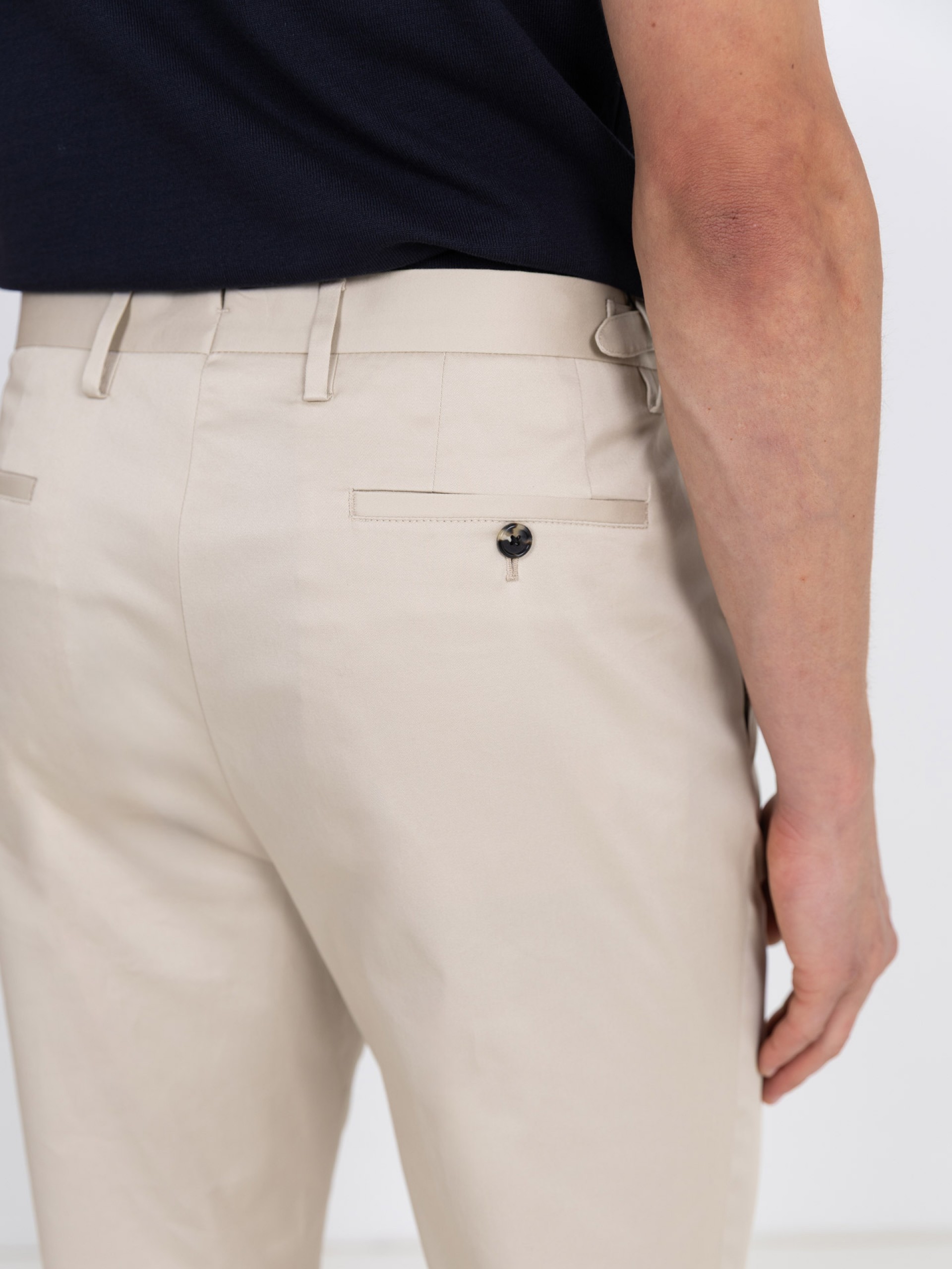 Pantalones de corte regular en mezcla de algodón