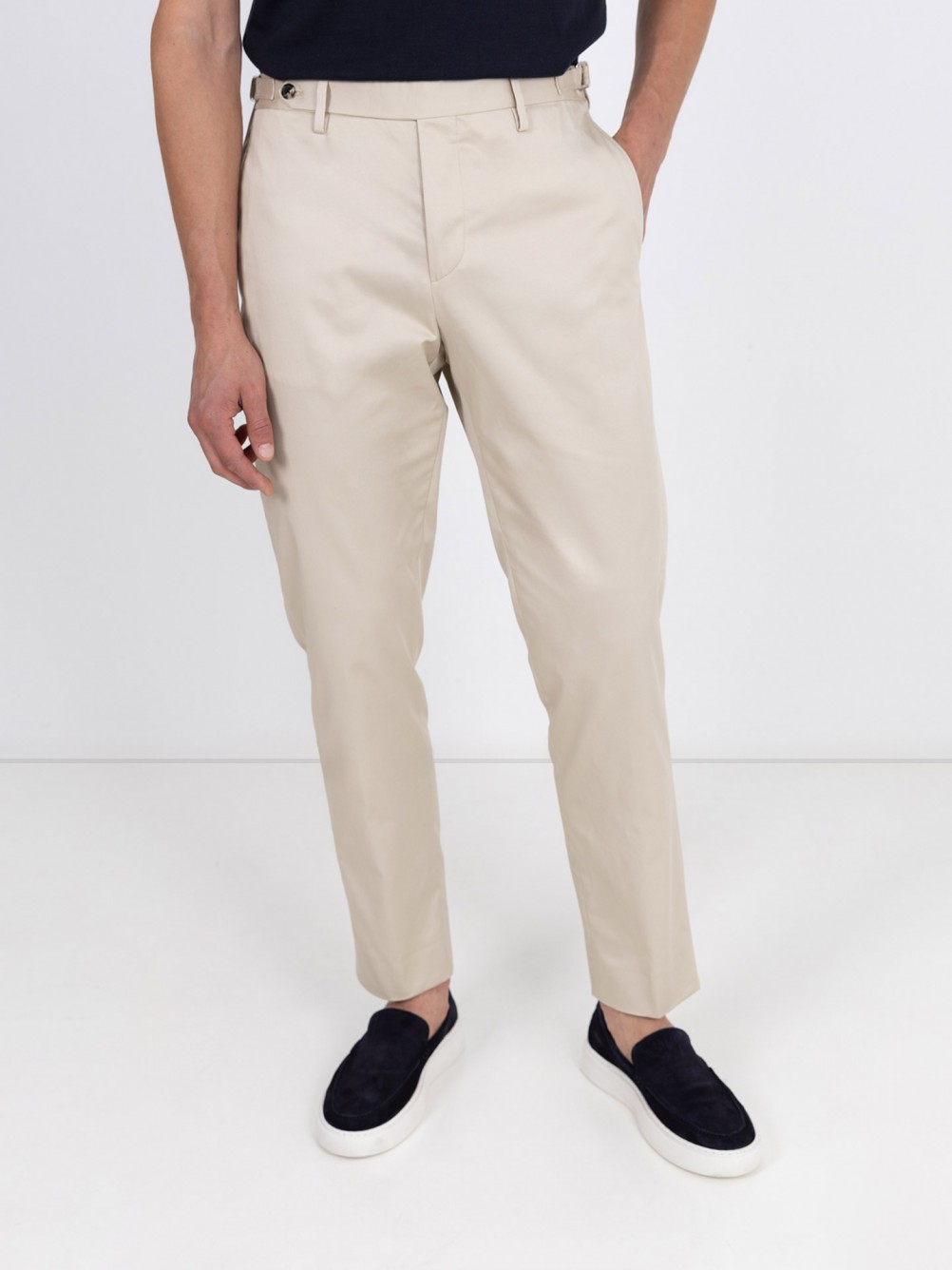 Pantalones de corte regular en mezcla de algodón