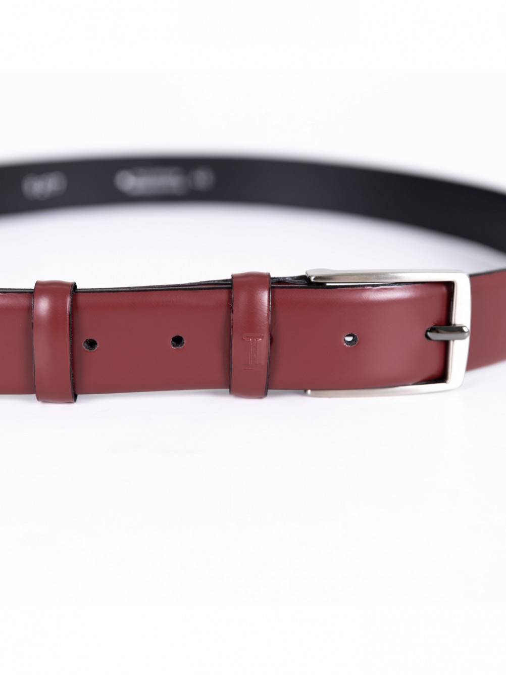 Cinturón casual de piel