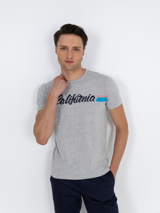 T-shirt 100% algodão California T-shirt 100% algodão California