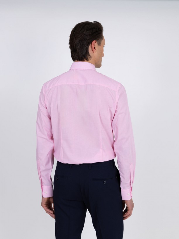 Classic slim fit shirt with embroidery