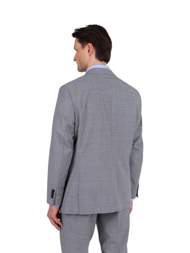 Fato de micro padrão regular fit Fato de micro padrão regular fit