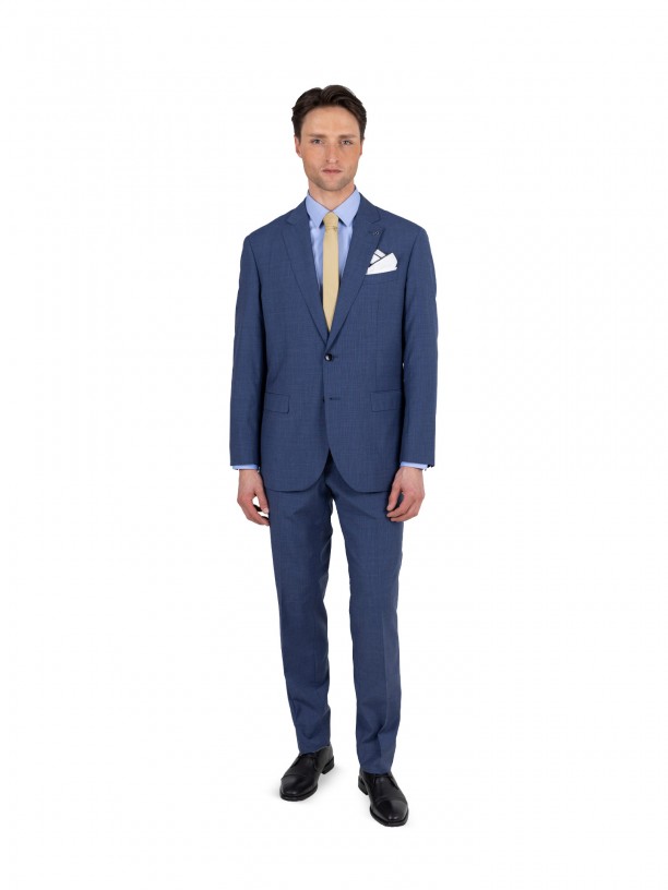 Fato de micro padrão regular fit Fato de micro padrão regular fit