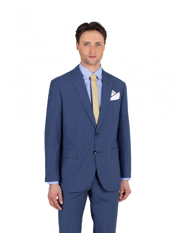 Fato de micro padrão regular fit Fato de micro padrão regular fit
