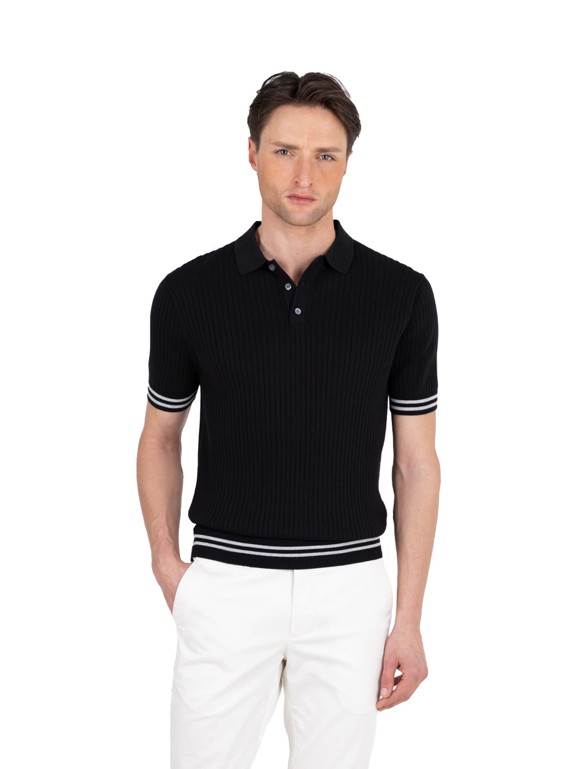 Short-sleeve polo shirt 100% cotton