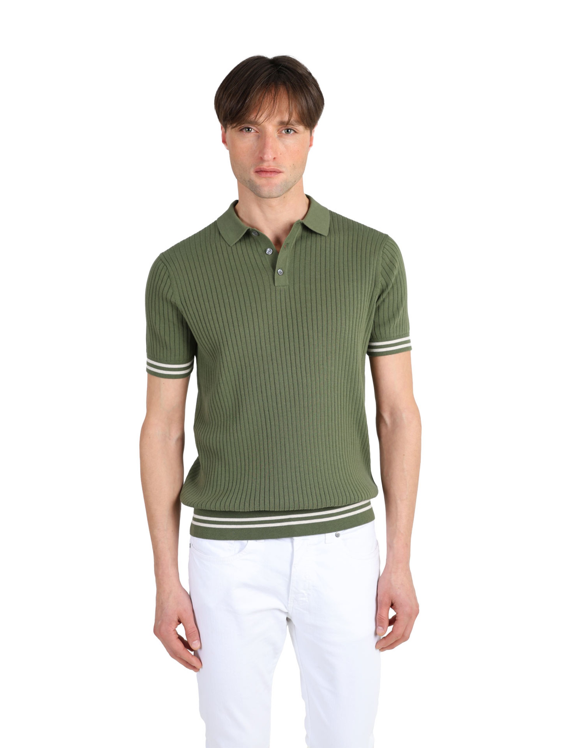 Short-sleeve polo shirt 100% cotton