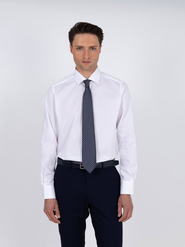 Regular fit plain elegant shirt