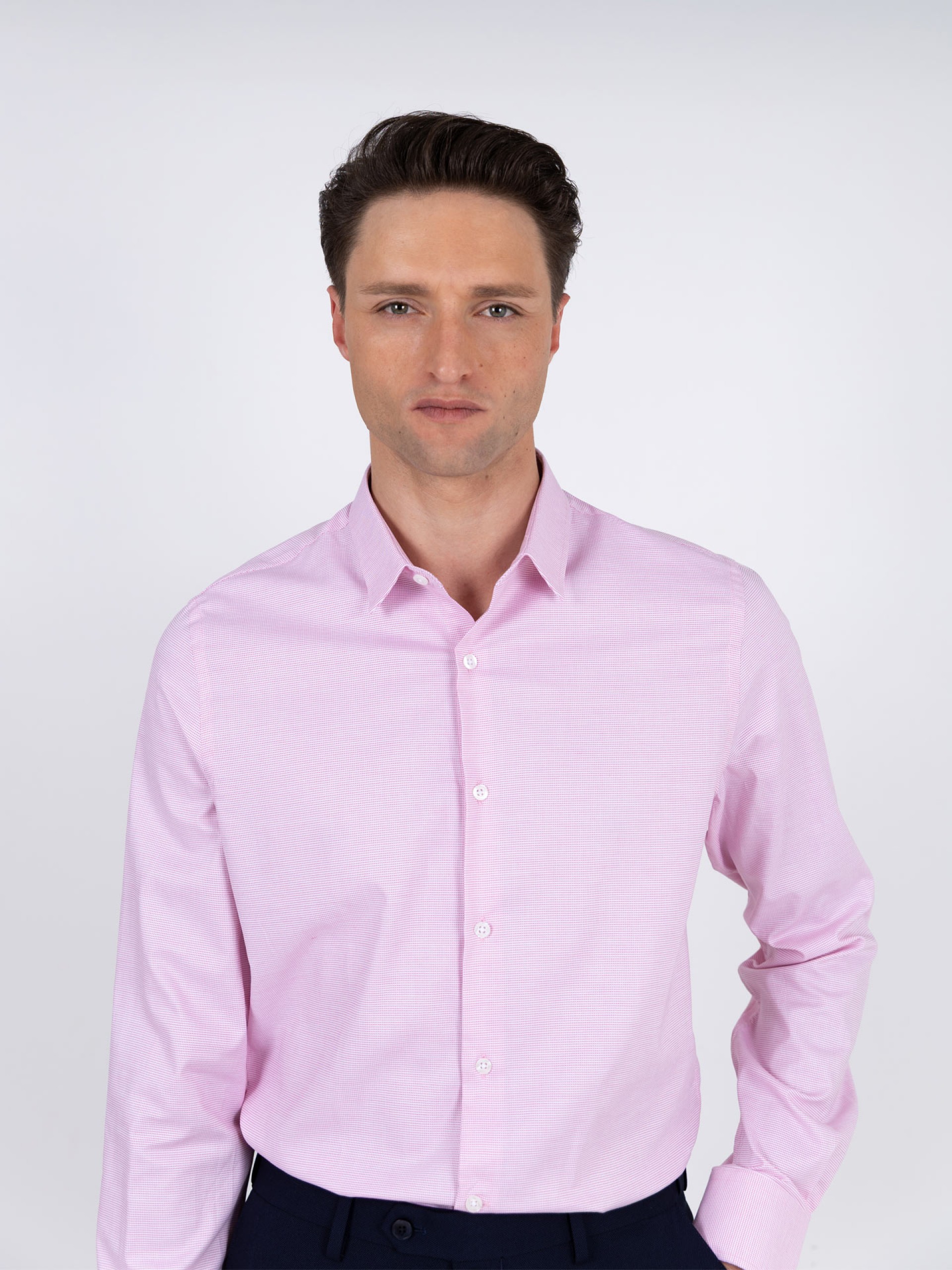 Camisa clásica lisa slim fit