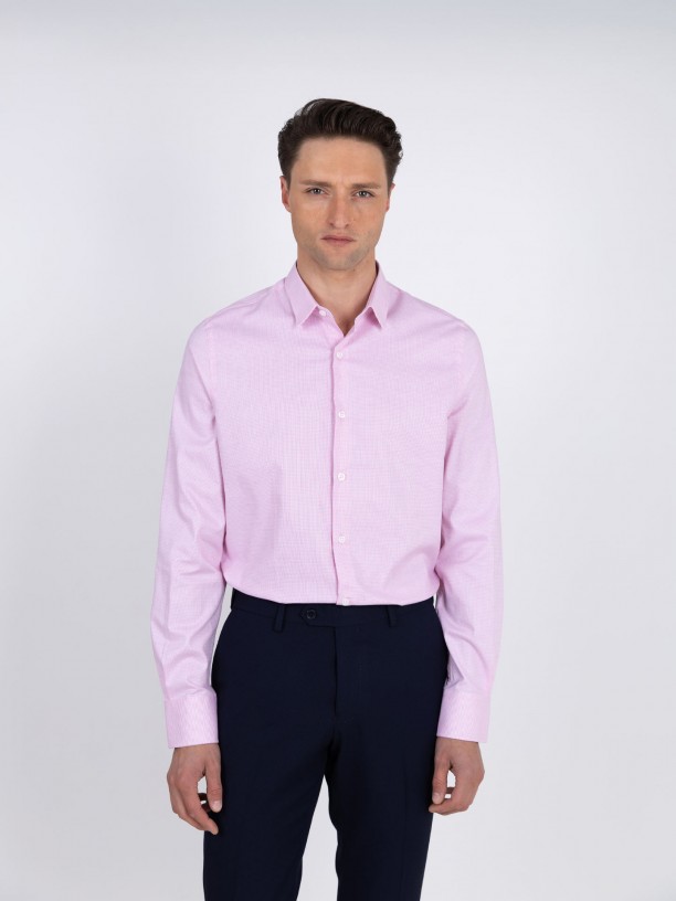 Slim fit plain classic shirt