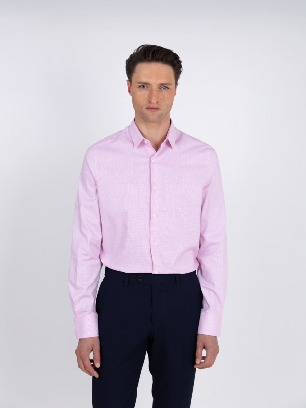 Camisa clssica lisa slim fit