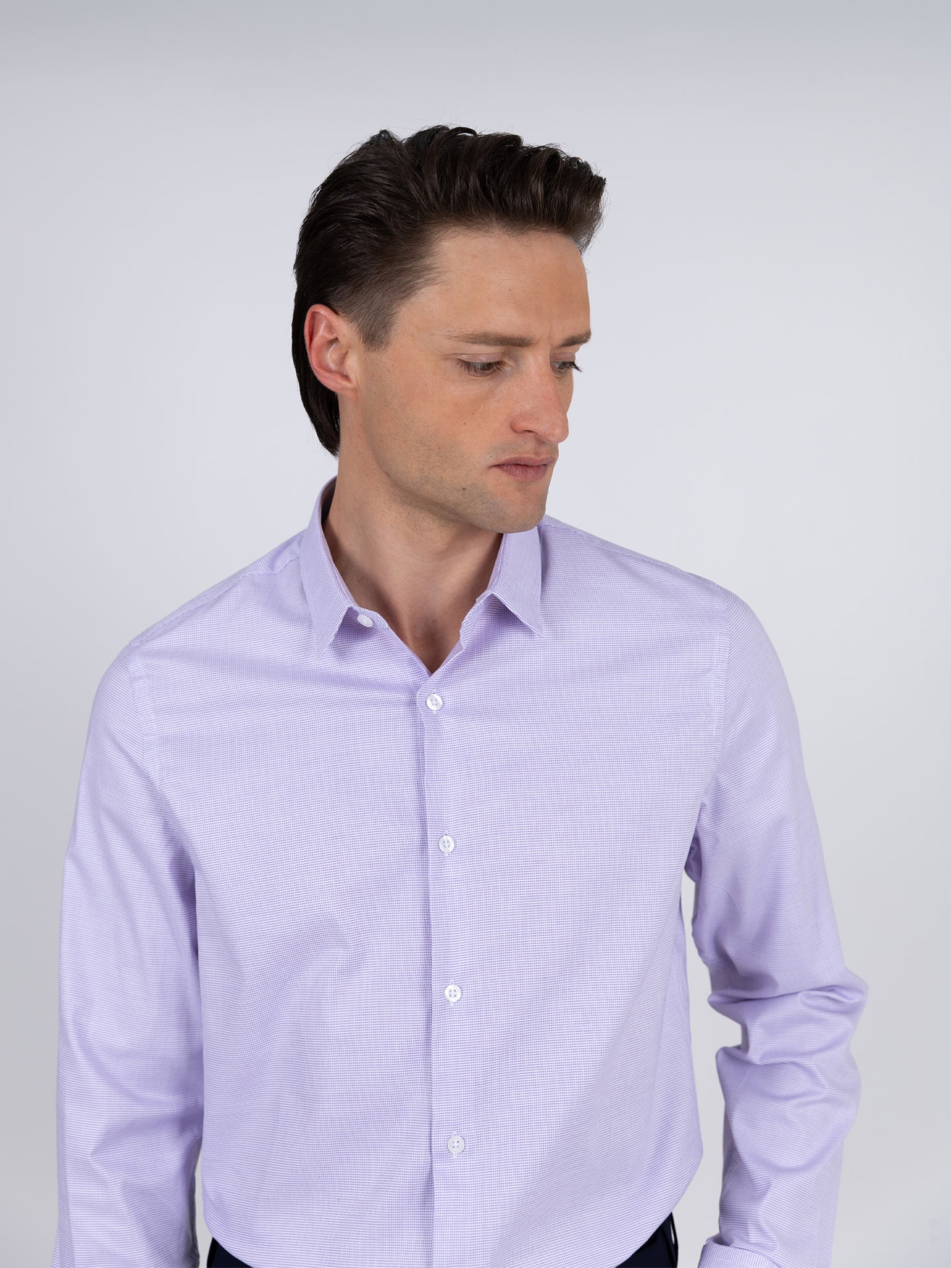 Camisa clásica lisa slim fit