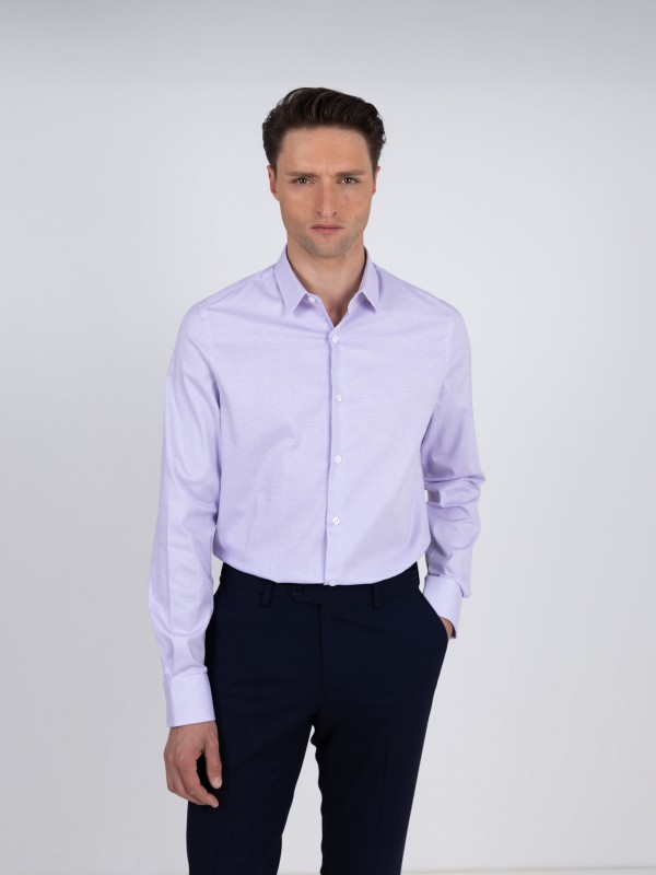 Camisa clásica lisa slim fit Camisa clásica lisa slim fit