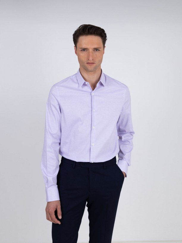 Slim fit plain classic shirt