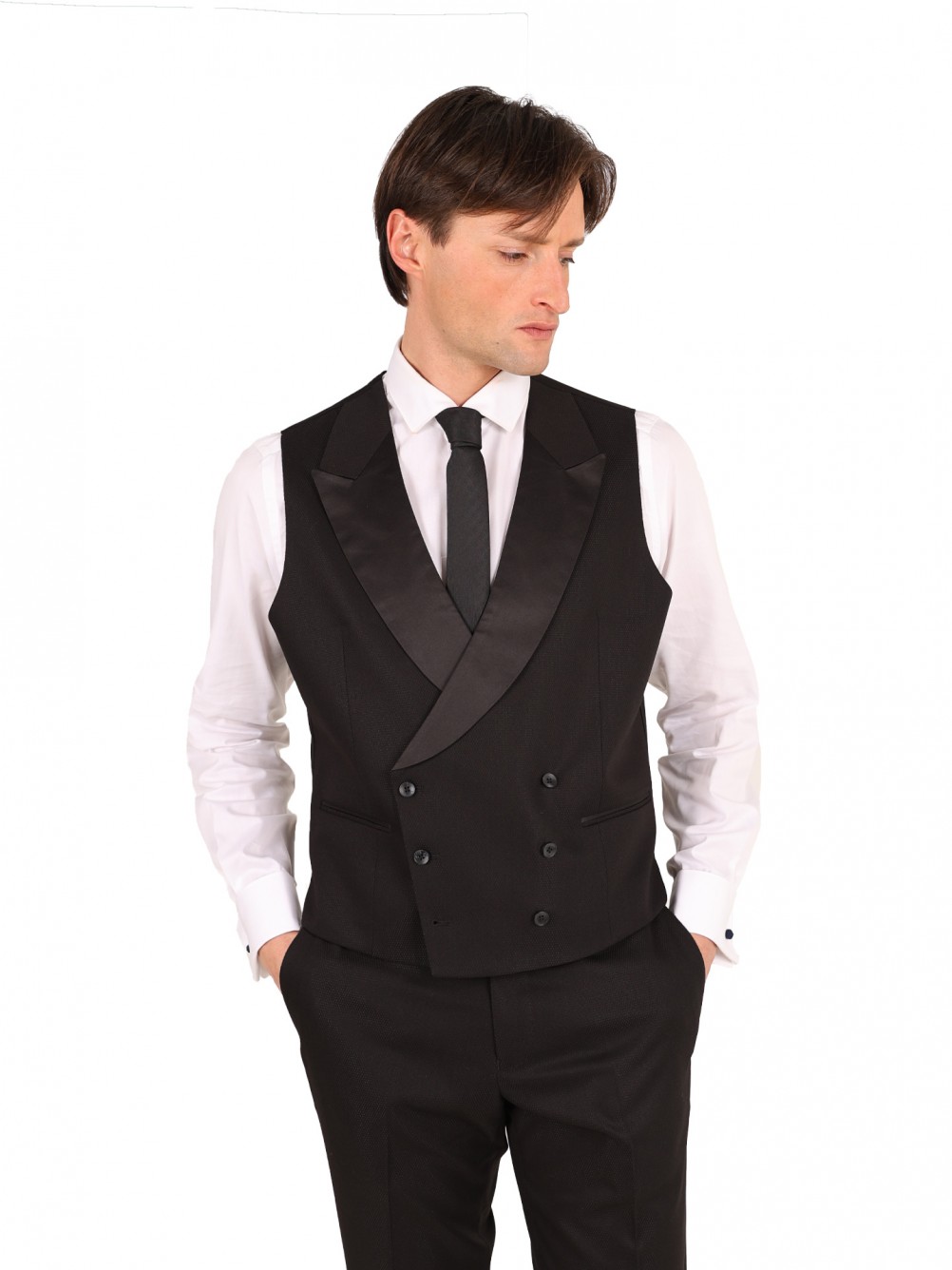 Fato de cerim�nia com colete regular fit