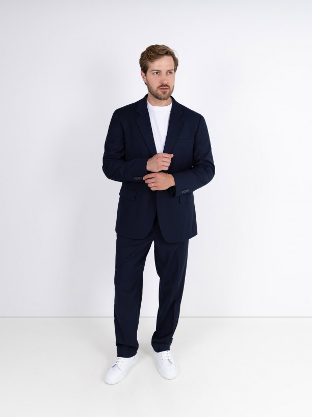 Plain oversized-cut suit