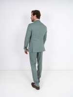 Fato liso slim fit com colete